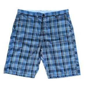 Silverpoint Men’s shorts checkered 38W Blue lightweight cotton-blend